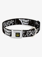 DC Comics The Joker Smiling Eyes Sketch Close Up Seatbelt Buckle Dog Collar