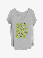 Rugrats Reptar Textbook Girls T-Shirt Plus