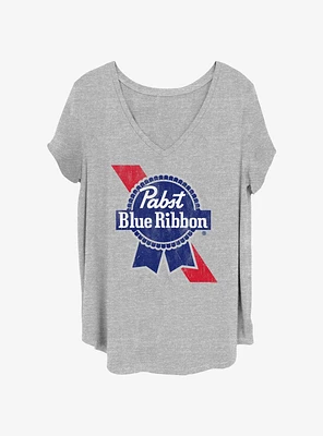 Pabst Blue Ribbon Logo Girls T-Shirt Plus