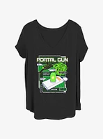 Rick and Morty Portal Gun Schematic Girls T-Shirt Plus