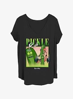 Rick and Morty Pickle 90's Portrait Girls T-Shirt Plus