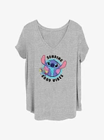 Disney Lilo & Stitch Sending Good Vibes Girls T-Shirt Plus