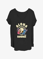 Disney Lilo & Stitch Aloha Hawaii Girls T-Shirt Plus