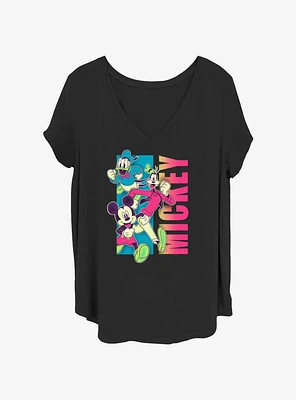 Disney Mickey Mouse & Friends Bust Out Girls T-Shirt Plus