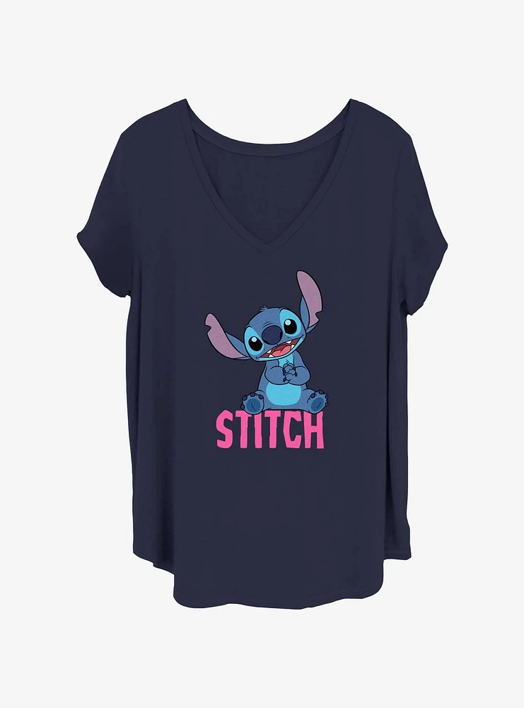 Disney Lilo & Stitch Sitting Girls T-Shirt Plus