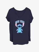 Disney Lilo & Stitch Good Vibes Girls T-Shirt Plus