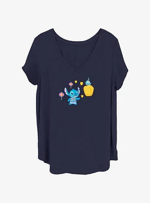 Disney Lilo & Stitch Chinese Lantern Girls T-Shirt Plus