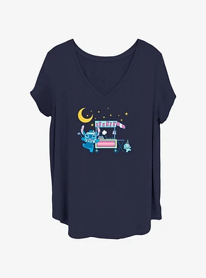 Disney Lilo & Stitch Chinese Street Food Girls T-Shirt Plus