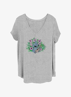 Disney Lilo & Stitch Sketchy Ukulele Girls T-Shirt Plus