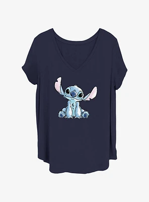 Disney Lilo & Stitch Sketchy Sit Girls T-Shirt Plus