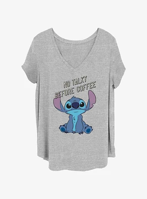 Disney Lilo & Stitch No Talky Before Coffee Girls T-Shirt Plus