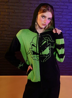 Her Universe The Nightmare Before Christmas Oogie Boogie & Oogie's Boys Split Girls Knit Hoodie