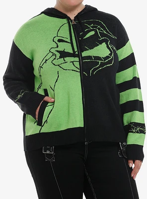 Her Universe The Nightmare Before Christmas Oogie Boogie & Oogie's Boys Split Girls Knit Hoodie Plus