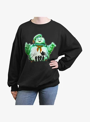 Ghostbusters Big Puft Halloween Girls Oversized Sweatshirt