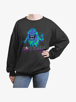 Ghostbusters Ghost Slimer Girls Oversized Sweatshirt