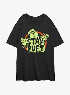 Ghostbusters Staying Puft Girls Oversized T-Shirt