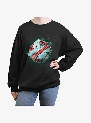 Ghostbusters: Frozen Empire Logo Girls Oversized Sweatshirt