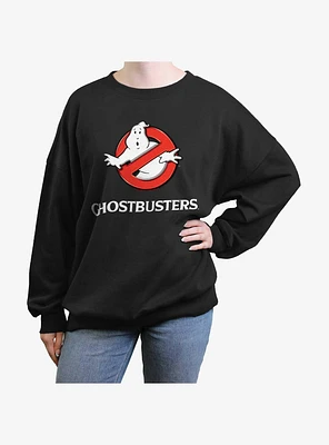 Ghostbusters Logo Girls Oversized Sweatshirt