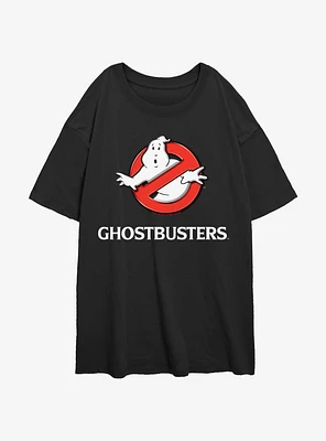 Ghostbusters Logo Girls Oversized T-Shirt