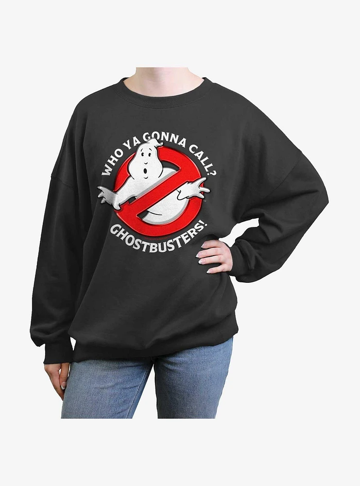 Ghostbusters Who Ya Gonna Call Girls Oversized Sweatshirt
