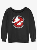 Ghostbusters Who Ya Gonna Call Womens Slouchy Sweatshirt