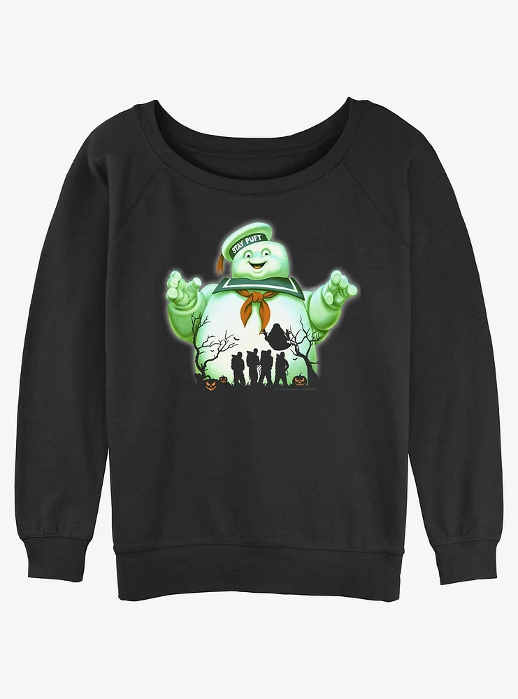 Ghostbusters Big Puft Halloween Womens Slouchy Sweatshirt