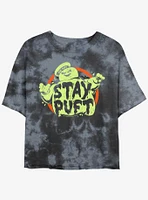 Ghostbusters Staying Puft Womens Tie-Dye Crop T-Shirt