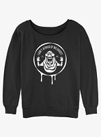 Ghostbusters 1984 Ain't Afraid Of No Ghost Badge Womens Slouchy Sweatshirt