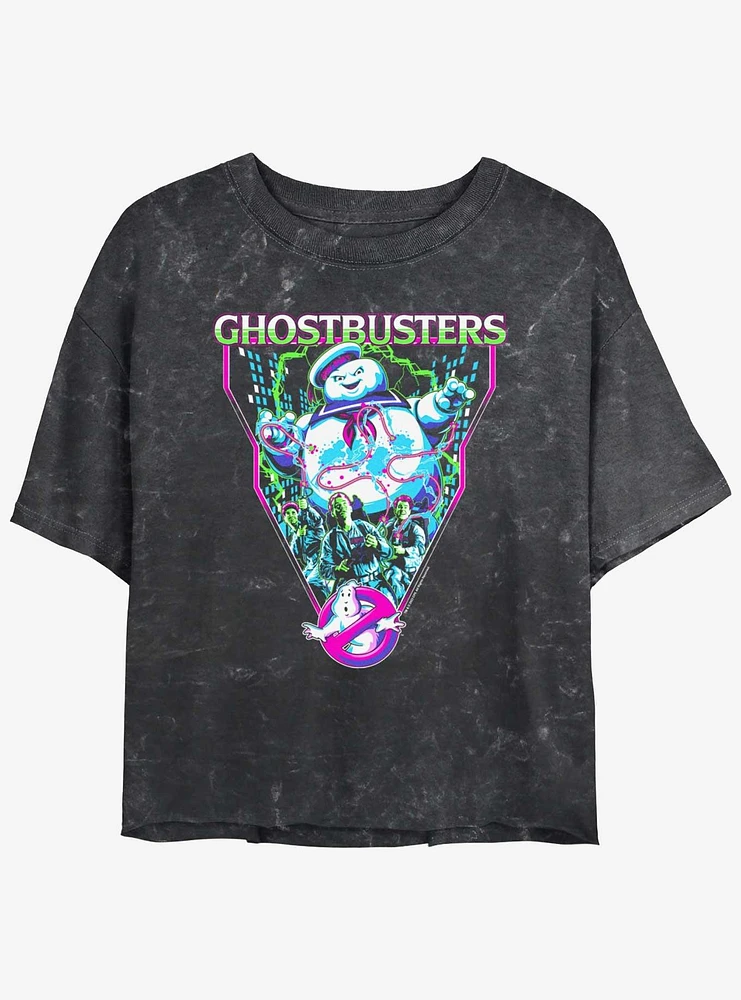 Ghostbusters: Frozen Empire Ghostblasters Womens Mineral Wash Crop T-Shirt