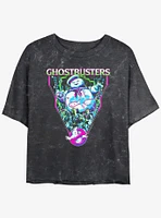 Ghostbusters: Frozen Empire Ghostblasters Womens Mineral Wash Crop T-Shirt