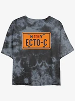 Ghostbusters: Frozen Empire ECTO-C Plates Womens Tie-Dye Crop T-Shirt