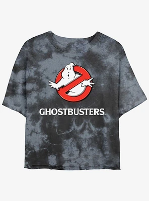 Ghostbusters Logo Womens Tie-Dye Crop T-Shirt