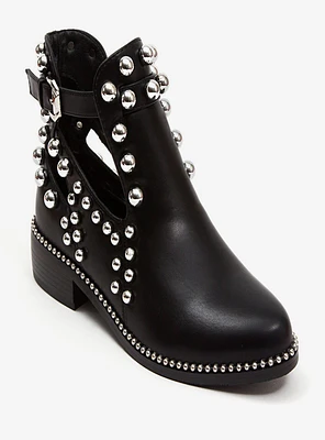River Side Bootie with Studs and Buckle
