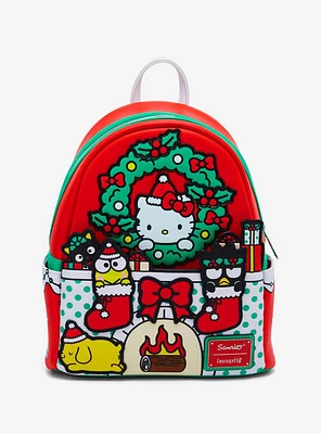 Loungefly Hello Kitty And Friends Holiday Fireplace Mini Backpack