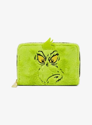 Loungefly How the Grinch Stole Christmas Plush Grinch Small Zip Wallet