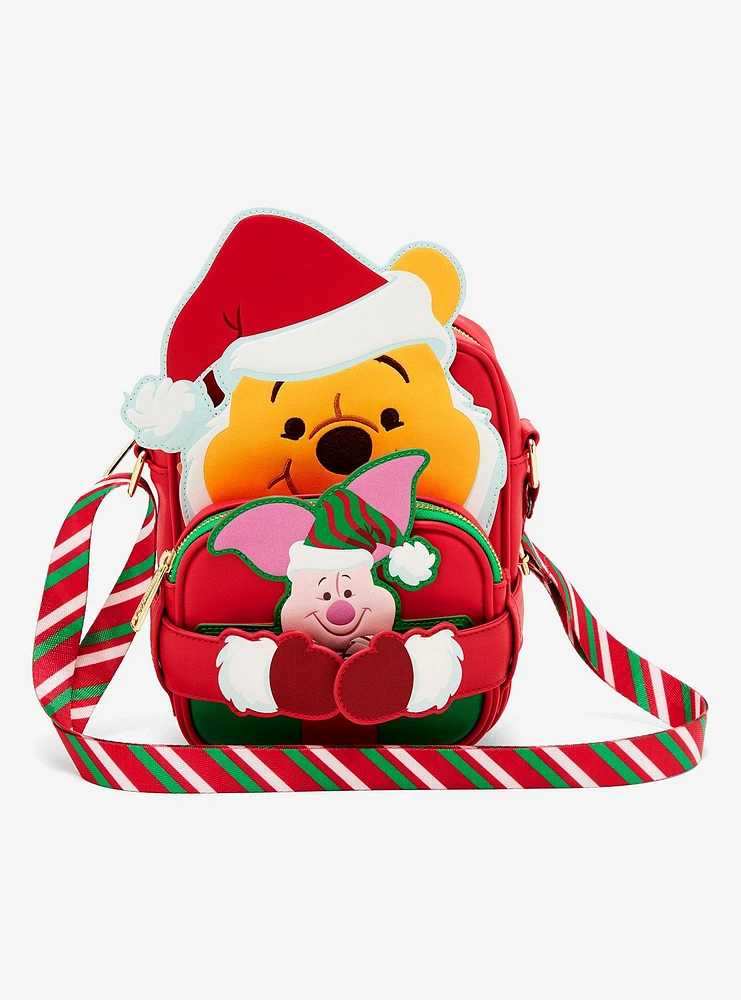 Loungefly Disney Winnie the Pooh Winter Pooh Bear & Piglet Crossbody Bag