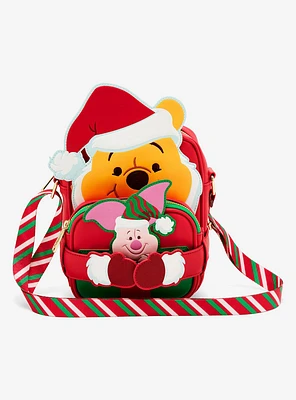 Loungefly Disney Winnie the Pooh Winter Pooh Bear & Piglet Crossbody Bag