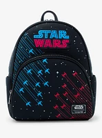 Loungefly Star Wars Neon Ships Light-Up Glow-in-the-Dark Mini Backpack