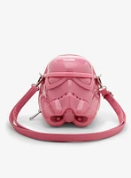 Loungefly Star Wars Stormtrooper Pink Glitter Figural Crossbody Bag