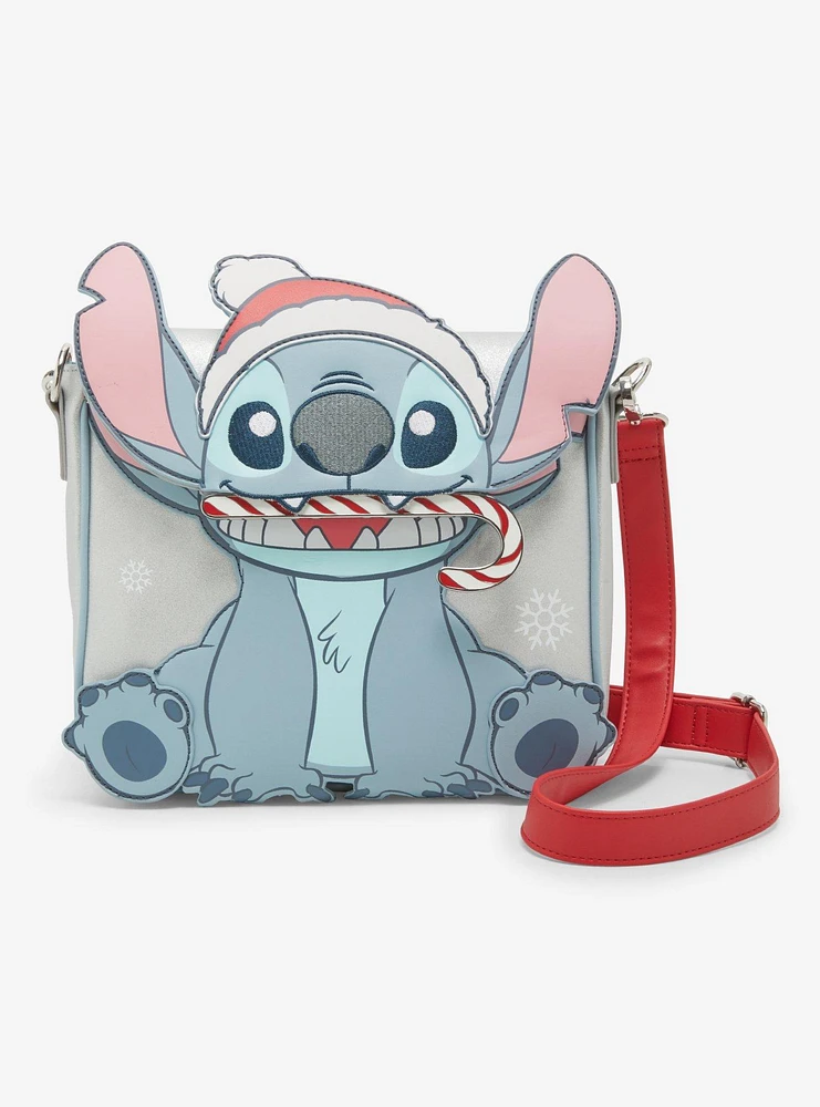 Loungefly Disney Lilo & Stitch Candy Cane Stitch Crossbody Bag