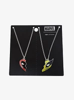 Her Universe Marvel Deadpool Wolverine Best Friend Necklace Set