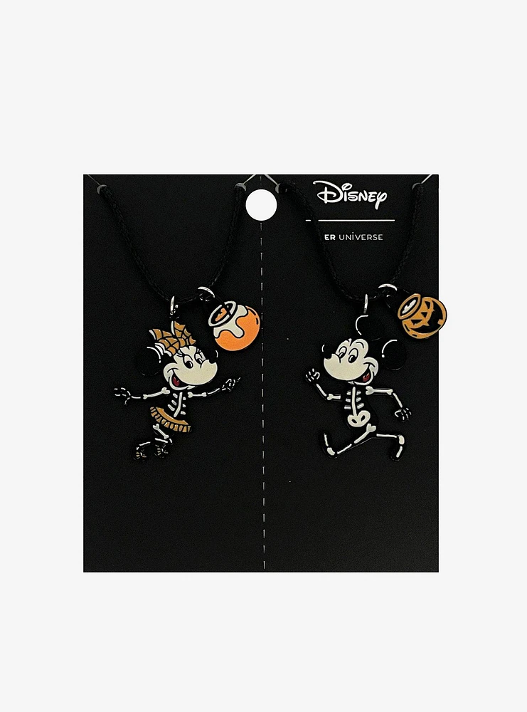 Her Universe Disney Mickey Mouse & Minnie Mouse Halloween Best Friend Necklace Set