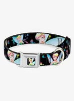 Disney Glowing Tinker Bell Butterflies Flowers Seatbelt Buckle Dog Collar