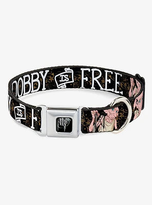 Harry Potter Dobby Is Free Star Swirls Seatbelt Buckle Dog Collar