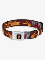 Harry Potter Gryffindor Quidditch Ball Crown Seatbelt Buckle Dog Collar