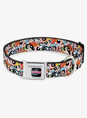 The Powerpuff Girls Expressions Stacked Seatbelt Buckle Dog Collar