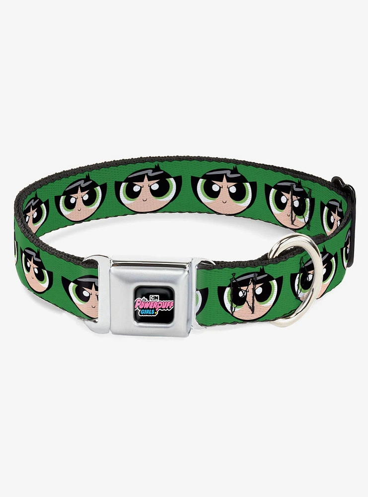 The Powerpuff Girls Buttercup Face Close Up Seatbelt Buckle Dog Collar