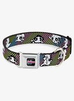 The Powerpuff Girls and Donny Stripe Seatbelt Buckle Dog Collar