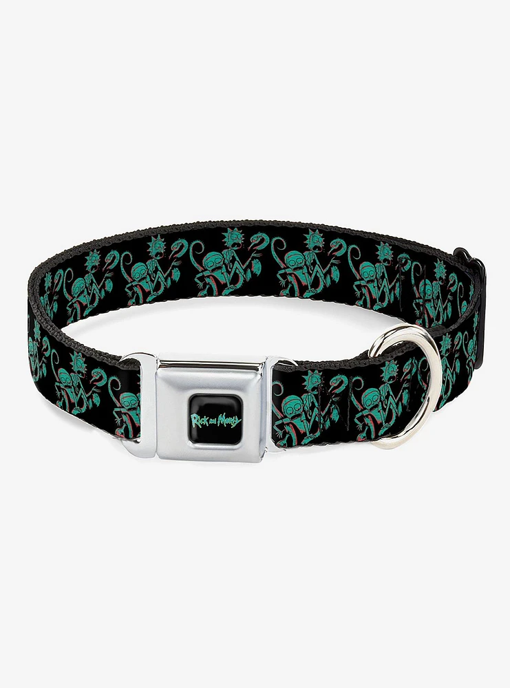 Rick and Morty Psychedelic Monster Pose Seatbelt Buckle Dog Collar