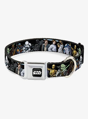 Star Wars Classic Character Poses Seatbelt Buckle Dog Collar
